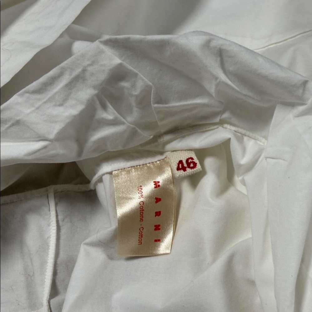 Marni White V-Neck Blouse - Picture 8 of 9
